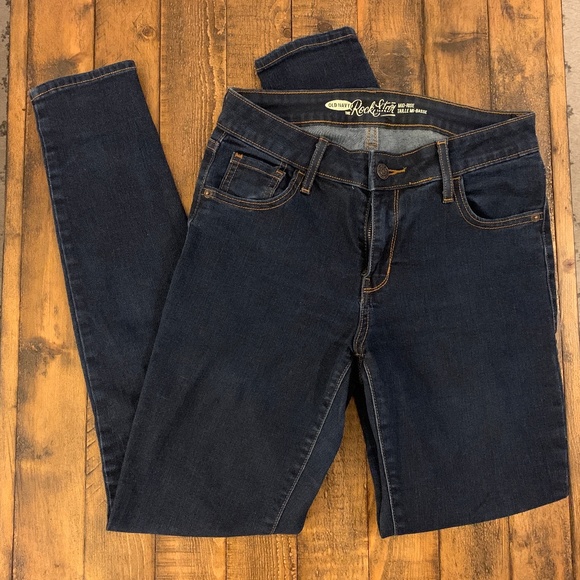 Old Navy Rockstar Women's Jeans Mid Rise Size 4R - Picture 1 of 3